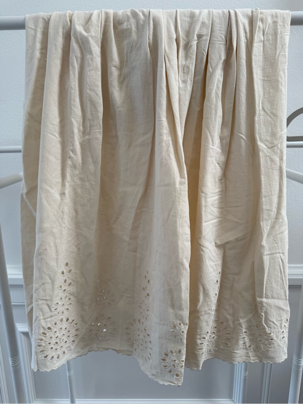 THE GREAT. Cream Eyelet Lace Tank & Skirt Set - Picture 6 of 7